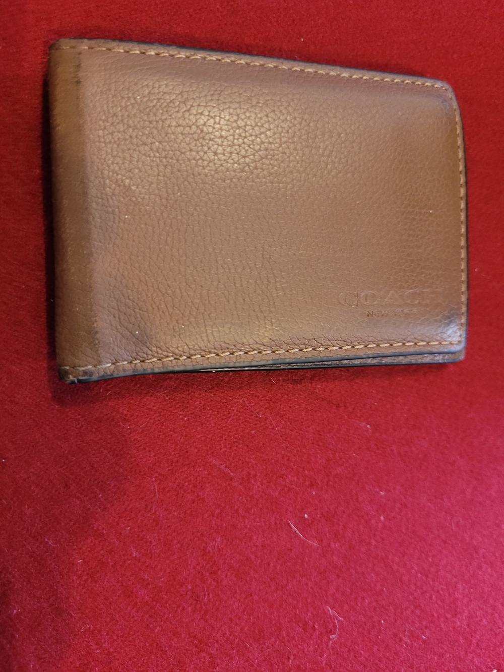 Coach Brown Leather Slim Card & Key Holder